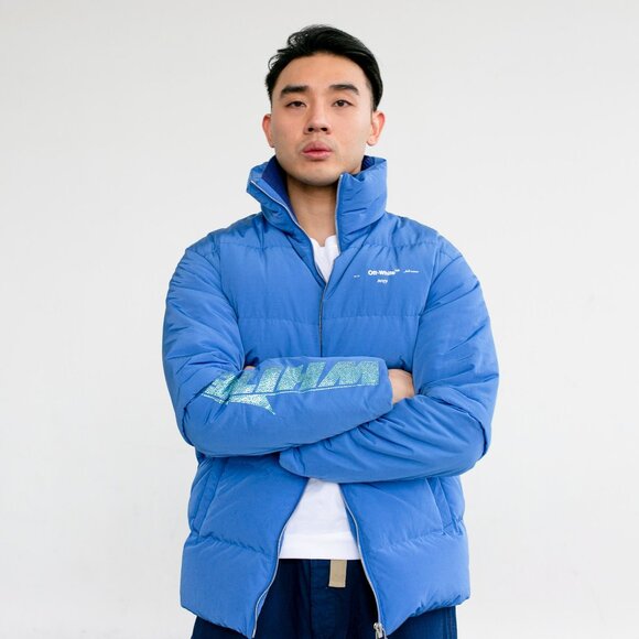 $3 START THURSDAY 9/19 @ 2pm: Off-White Blue Puffer Jacket